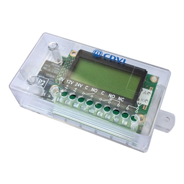 CDVI SEL2641R433XPL RF 433MHz Receptor de 2 relés com display LCD - 100 transmissores