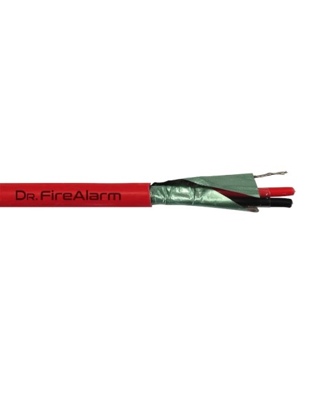 Comprar DRFIREALARM FIRE2X1.5-LSZH Rollo 100m de cable manguera rojo flexible trenzado 2 hilos apantallado LSZH (2x1.5) CPR FIRE