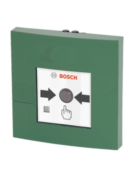 Comprar BOSCH FMC-210-DM-G-GR Pulsador analógico color verde. Para montaje en interiores FMC-210-DM-G-GR