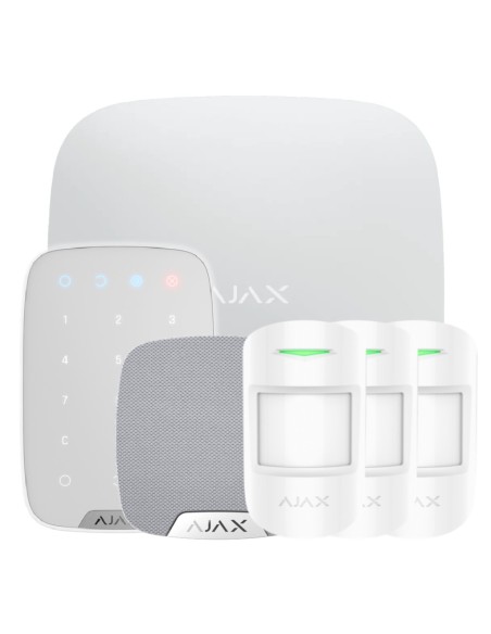 Comprar AJAX HUBKIT-RENOVE-WH1 Ajax HubKit Renove blanco. Hub + 3 MotionProtect + KeyPad + HomeSiren HUBKIT-RENOVE-WH1