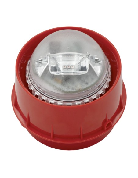 Comprar MORLEY WSF-RR-RF Sirena con flash rojo vía radio en red Mesh de Agile. Incluye 4 pilas CR123A. Color rojo WSF-RR-RF