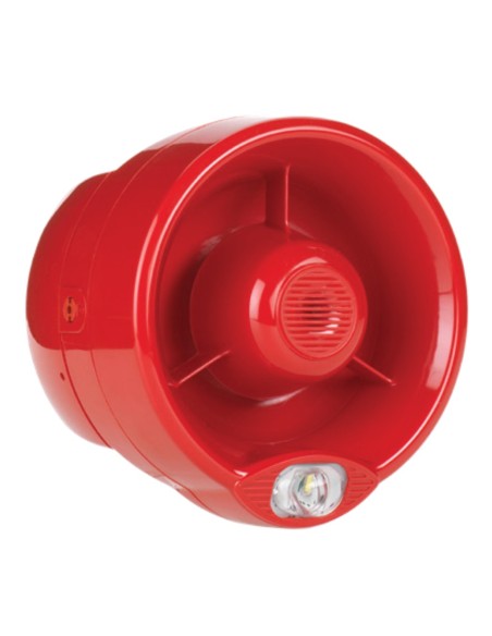 Comprar INIM WS2020RE Sirena de pared+LED blanco VAD vía radio bidireccional serie FireVibes. Color rojo WS2020RE