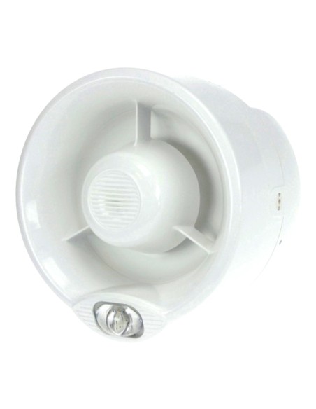 Comprar INIM WS2020WE Sirena de pared+LED blanco VAD vía radio bidireccional serie FireVibes. Color blanco WS2020WE