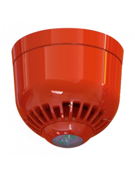 Comprar INIM IS0120REC Indicador óptico-acústico convencional. Base profunda. Montaje en techo. Color Rojo IS0120REC