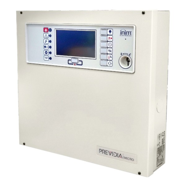 Inim Prevídia-Micro Prevídia-MSG - Micro Central Convencional Prevídia. Caixa pequena Cinza
