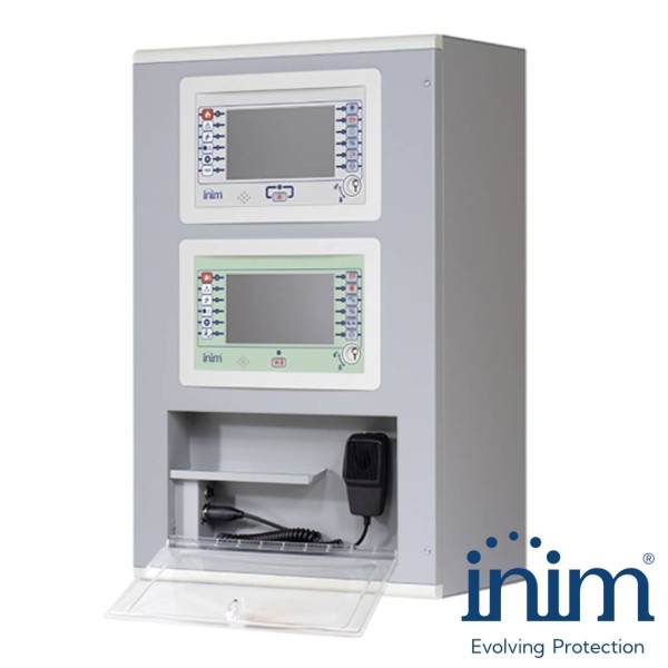 Inim Prevídia-Ultravox Central Modular Prevídia Ultrabiox com funções de detecção de incêndio e evacuação de voz. Gabinete