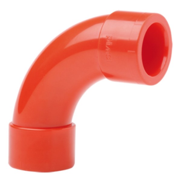 Notifier Pip-005 DHA curva longa rádio 90º de 25mm. Pacote 10 u