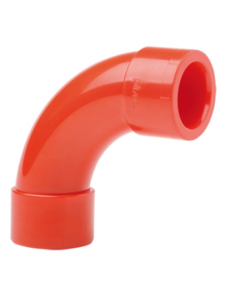 Notifier Pip-005 DHA curva longa rádio 90º de 25mm. Pacote 10 u