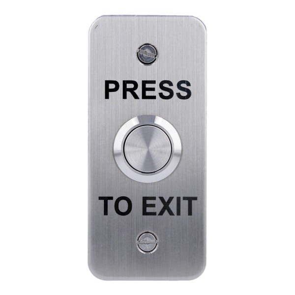 Pushbutton de saída estreita RTEAS CDVI em aço inoxidável. Montagem de superfície