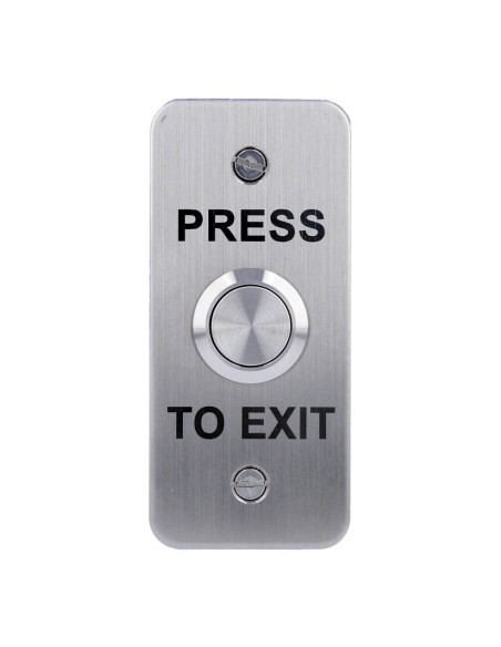 Pushbutton de saída estreita RTEAS CDVI em aço inoxidável. Montagem de superfície