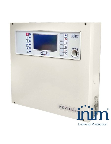 Inim Prevídia-MSEZG Convencional Central Prevídia Micro. LED indicadores. Com um canal de extinção. Caixa pequena Cinza