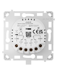 Comprar AJAX LIGHTSWITCH-LIGHTCORE-2G-2W Ajax LightSwitch LightCore 2-gang 2-way. Interruptor Doble Conmutado LIGHTSWITCH-LIGHTC