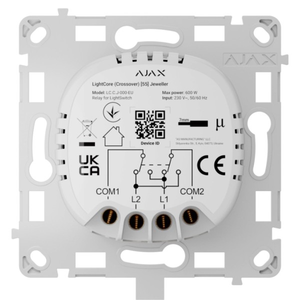 Comprar AJAX LIGHTSWITCH-LIGHTCORE-CROSSOVER Ajax LightSwitch LightCore Crossover. Interruptor de cruce LIGHTSWITCH-LIGHTCORE-CR