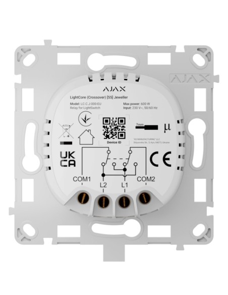 Comprar AJAX LIGHTSWITCH-LIGHTCORE-CROSSOVER Ajax LightSwitch LightCore Crossover. Interruptor de cruce LIGHTSWITCH-LIGHTCORE-CR