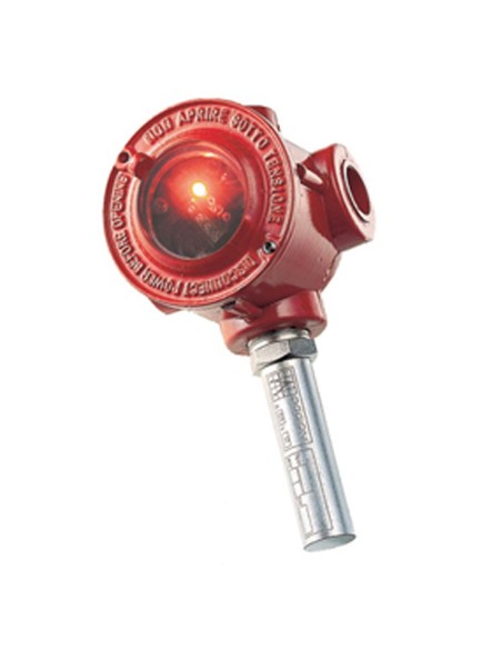 Notificador TMP2-JO-A2-S-1-Um detector térmico EEXD ATEX de 57ºC. A entrada superior encontra EN54 / 5