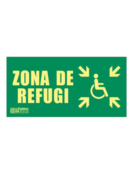 Comprar IMPLASER SIA303L-CAT Senyal Zona de Refugi Clase A 32x16cm SIA303L-CAT