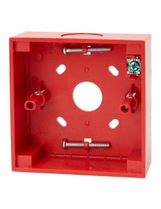 Ziton n-mc-bb-r ziton. Base de superfície para botão de pressão ZP886R DM3X10R e NC-MC-100-R. Fabricado em abs. Cor vermelha.