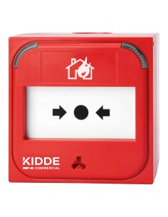KIDDE COMERCIAL NC-MC-100-R Convencional Intelligent Manual Press Para Mount Built-in - 100? Cor vermelha