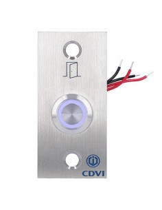 Botão de saída de aço inoxidável CDVI BPNOFE, inclui cabos e chapa de aço inoxidável