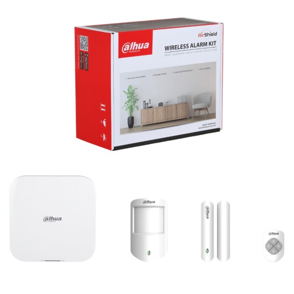 Comprar DAHUA ART-ARC3800H-03-FW2(868) Kit Alarma Vía radio 868MHz: 1 Hub 2 4G + 1 detector PIR + 1 contacto + 1 mando. Grado2 A