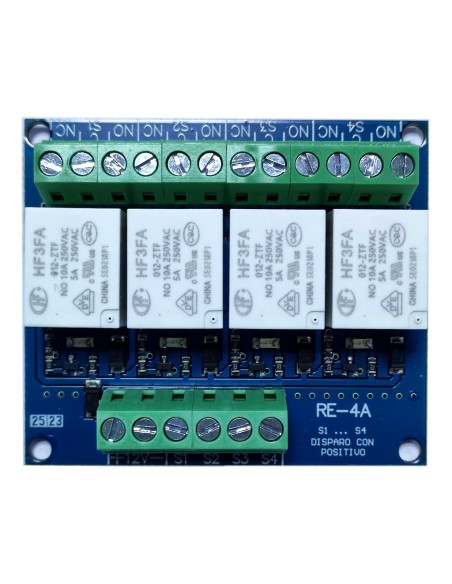 Comprar GL-SEGURIDAD RE-4A Modulo 4 relés. Alimentación a 12v RE-4A