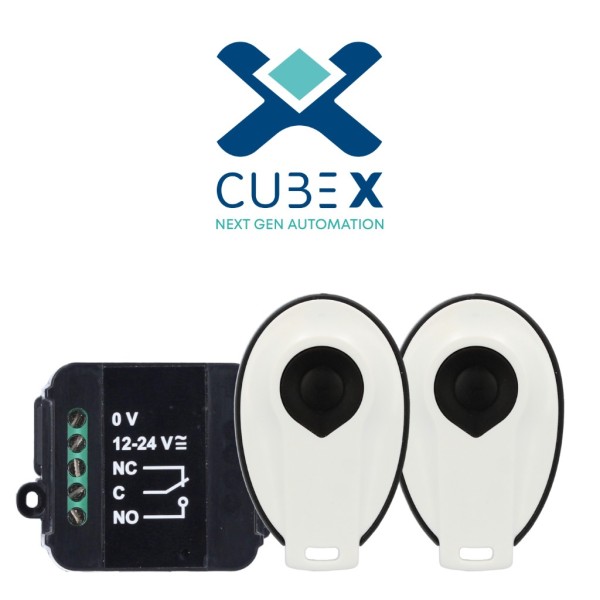 Kit de rádio sem fio CDVI CUMEKIT. Inclui 1 receptor e 2 transmissores