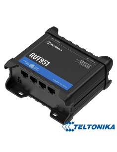 Teltonika Rut951 Router Teltonika Industrial 4G LTE 2XSIM WI-FI4 4XRJ45