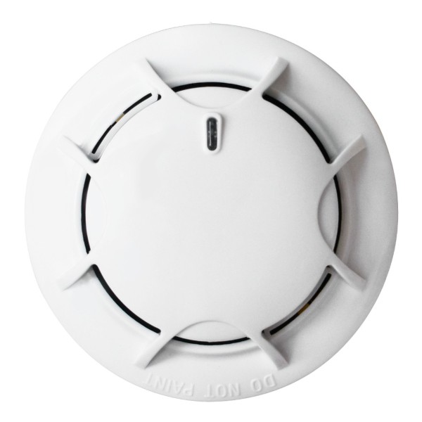Detector de fumaça óptica convencional NC-DPO-W do Kidde. Cor branca