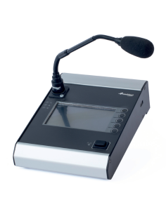 Notifier ABT-DMS-LCD Eth Ring Station com microfone de pescoço de cisnes e tela de toque de 4,5 "