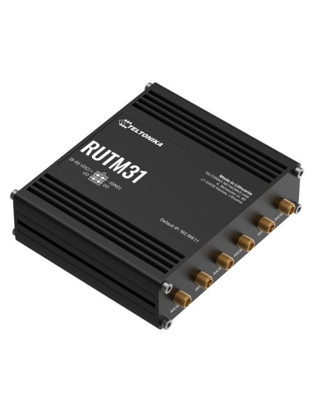 Teltonika Rutm31 Router Teltonika Industrial 5G 2xSim Wi-Fi5 2xRJ45 1xConfigurável Digital I / O
