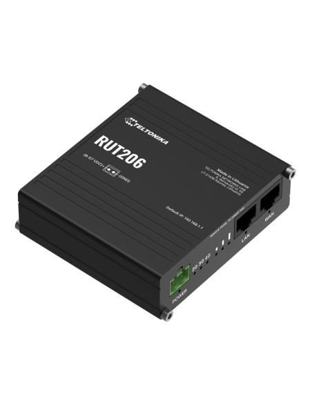 Comprar TELTONIKA RUT206 Router Teltonika Industrial 4G LTE 2xSIM Wi-Fi4 2xRJ45 RS232 RS485 RUT206