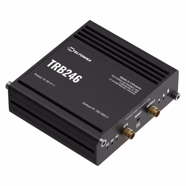 Kaufen Sie TELTONIKA TRB246 TELTONIKA. Industrielles Gateway 4G LTE mit Alarm-E/A RS232/RS485 und RJ45 für IoT-Lösungen. Unterst