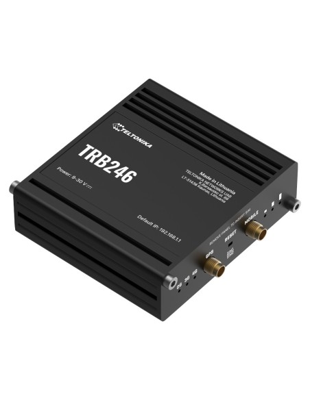 Teltonika TRB246 Teltonika. Modem industrial 8G LTE com alarme I / O RS232 / RS485 e RJ45 para soluções IOT. Suporta Dual Sim.