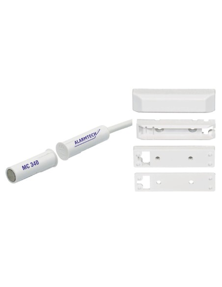 AlarmAtech MC340-S3 Contato magnético. G2. Nc. 4 fios. Plástico. IP 67. INST. EMP / SUP. Inclui adaptadores