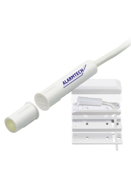 AlarmTech MC370-S3 Alta Segurança Contato Magnético. G3. Nc. 4 fios. Plástico. IP 67. INST. EMP / SUP. Inclui adaptadores
