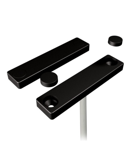 AlarmTech MC740-PE-6BL Contato Magnético, NC, Cabo 6M, Parafusos Incluídos, Capa De Plástico em Preto e com um Autro