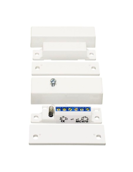 Contato magnético de superfície do alarmtech MC470. Nc. Tamper. Conexão por parafuso. G3