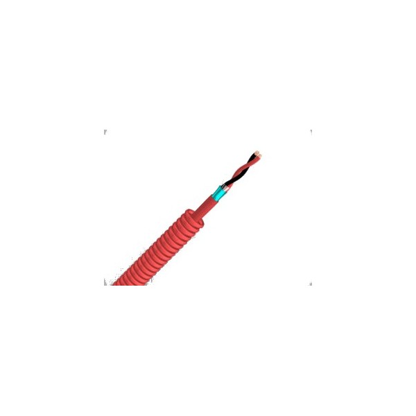 Acheter BYSECUR BYSECUR-305 Bobine 100 m précâblée en tube annelé Ø16 LH Rouge + Z1OZ1-K 2x1,5 mm² Cca 250 V