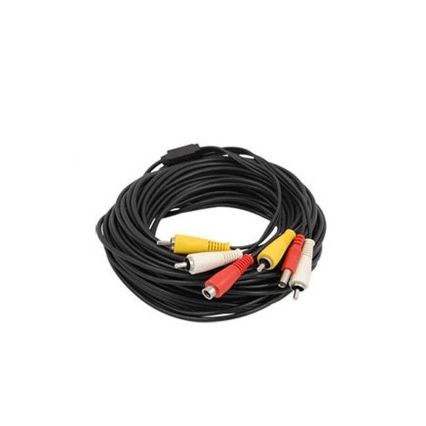 BYSECUR BYSECUR-50 BSC00200 RCA Cabo para câmeras de Áudio CCTV, vídeo e energia. 10 m