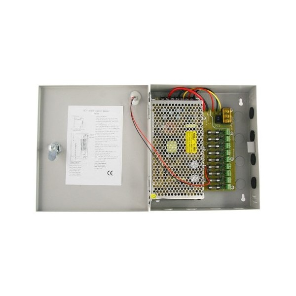 Comprar BYSECUR BYSECUR-54 Caja de distribución de alimentación con voltaje continuo de hasta 9 cámaras 10A BSC00692