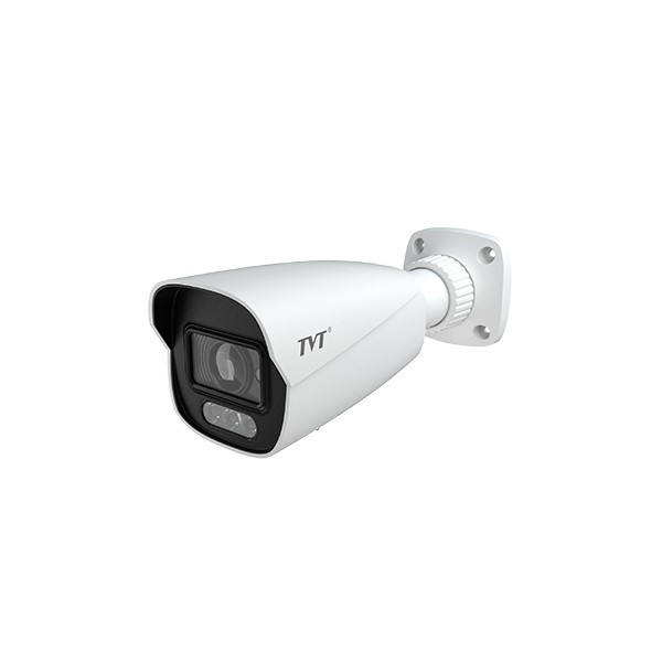 TVT TVT-360 TD-9442C4 (PE / WR2) Bala de câmera IP 4MP Color Full 24/7 Light Explorer Luz Branca Mic IP67