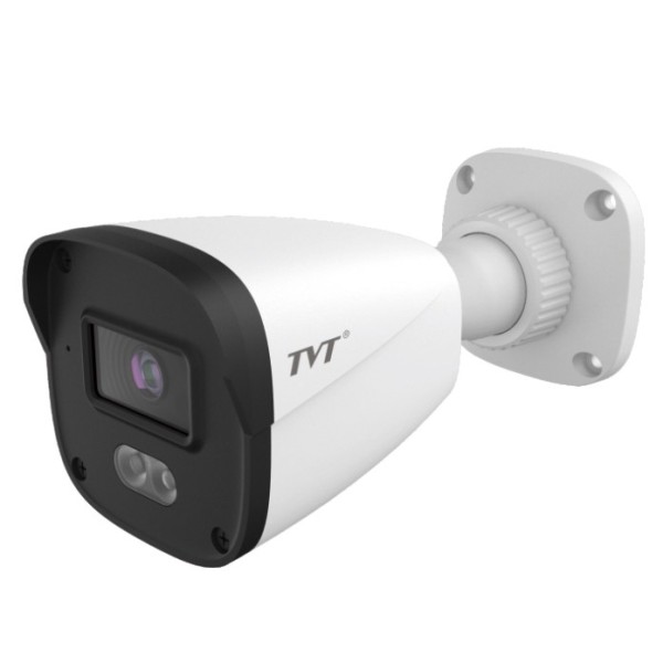 TVT TVT-207 TD-9420S4L-C (D / PE / AW1) Bullet de câmera IP 2MP 2.8mm Luz branca de iluminação dupla IP67 Go 20m microfone