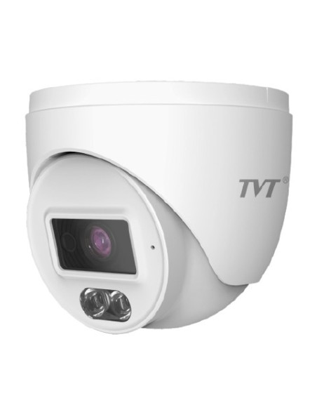 Acheter TVT TVT-209 Caméra IP Turret 2MP IP67 Éclairage double lumière blanche IR 20 m Microphone. PVC
