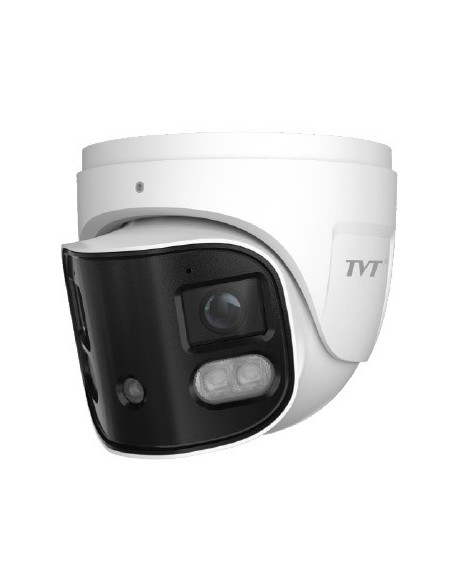 Kaufen TVT TVT-368 IP-Turret-Kamera 8 MP Dualobjektiv 2.8mm NDAA Audio Alarm Bildzusammenfügung