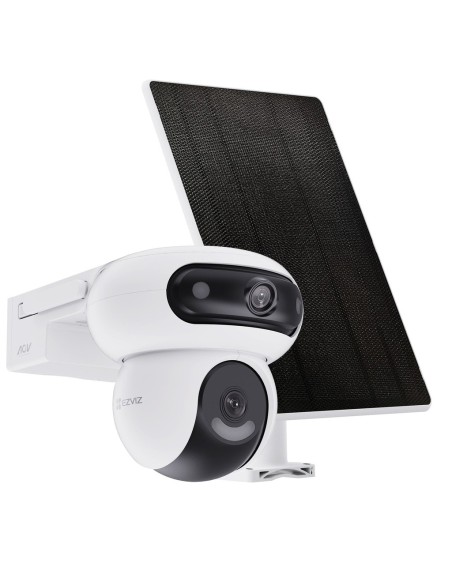 Comprar EZVIZ EZVIZ-102 Cámara Wi-Fi de Doble Lente con Grabación 24/7 + Panel Solar de 8W HB90 Solar Kit