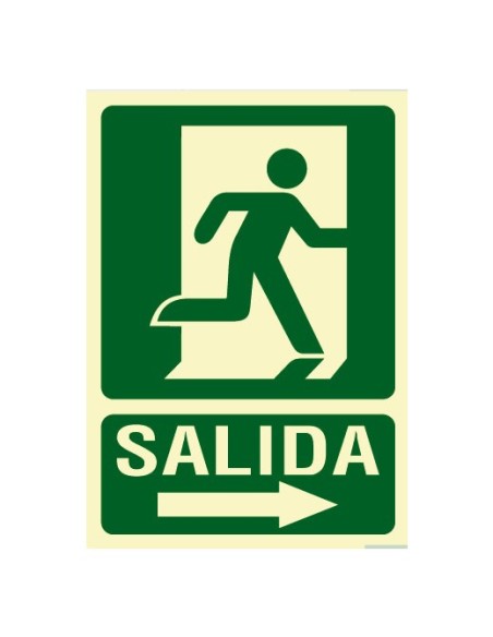Comprar BYSECUR BYSECUR-309 Cartel de Señalización Evacuación salida derecha BSCEV402