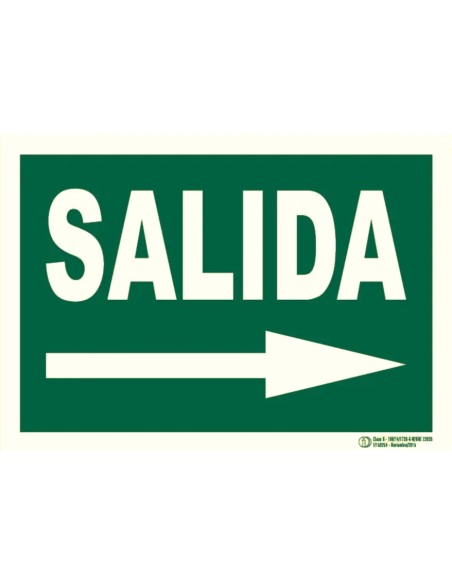 Comprar BYSECUR BYSECUR-402 Cartel de Señalización Evacuación salida derecha E-320