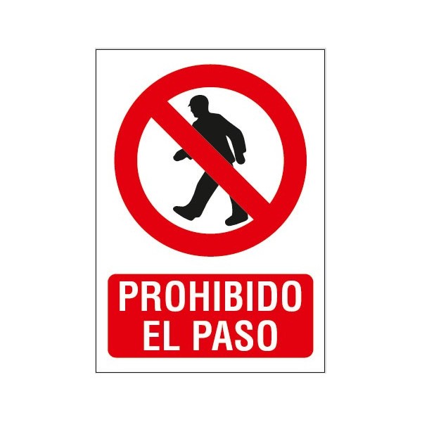 BYSECUR BYSECUR-315 BSCPR201 Cartaz de sinalização proibido passo