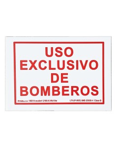 BYSECUR BYSECUR-401 P-195 Poster de sinalização EXCLUSIVO Uso de bombeiros