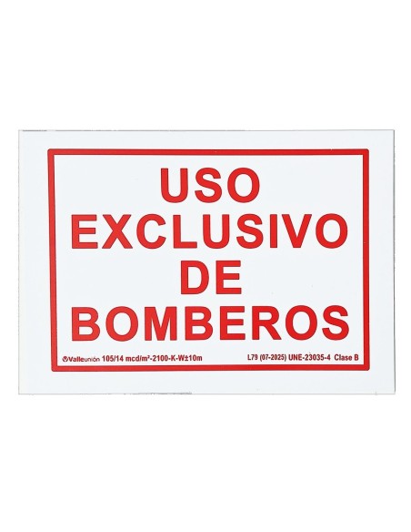 BYSECUR BYSECUR-401 P-195 Poster de sinalização EXCLUSIVO Uso de bombeiros